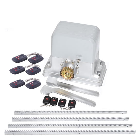 Heavy Duty Residential Gear System 1800kgs Electric Sliding Gate Opener / Door Motor With 4m Steel Racks Keyfobs Kit Optional