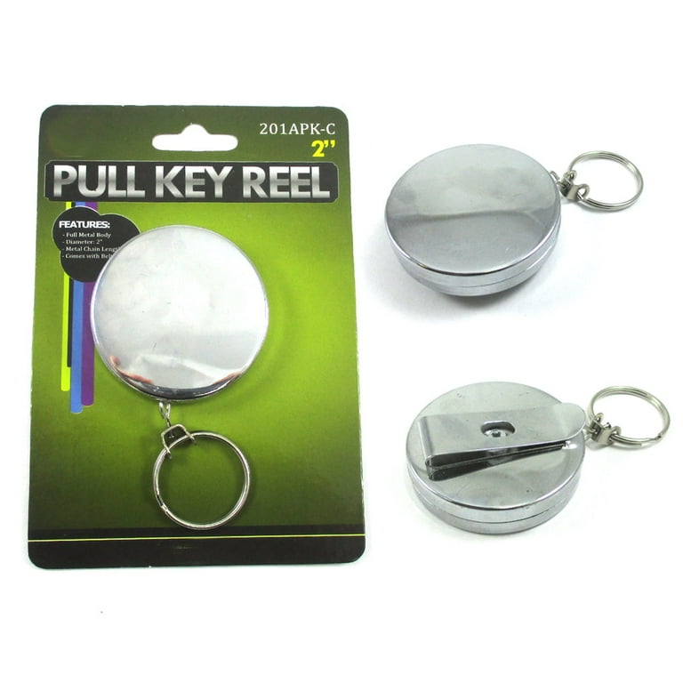 Hillman Metal Silver Retractable Key Chain Hillman Metal Silver Retractable Key Chain