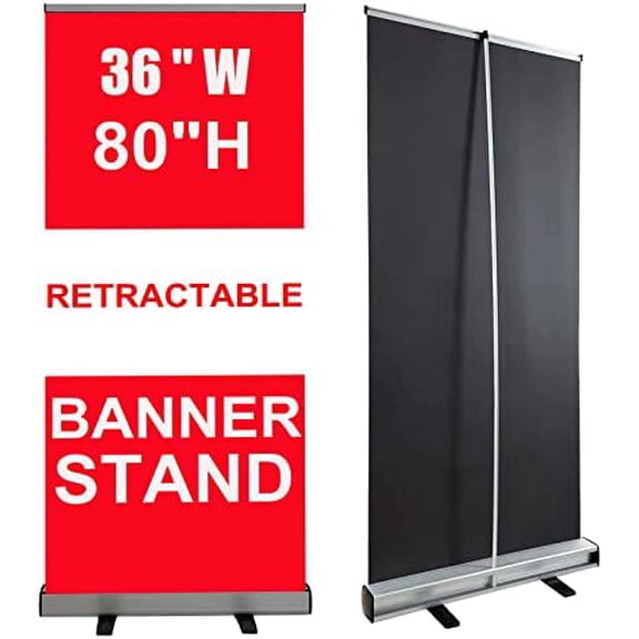 Heavy-Duty Retractable Banner Stand 36"x80" 1 Pack (Stand ONLY) Business & Store Display Roll Up Stand (Shipping from SF.CA US)$$Other