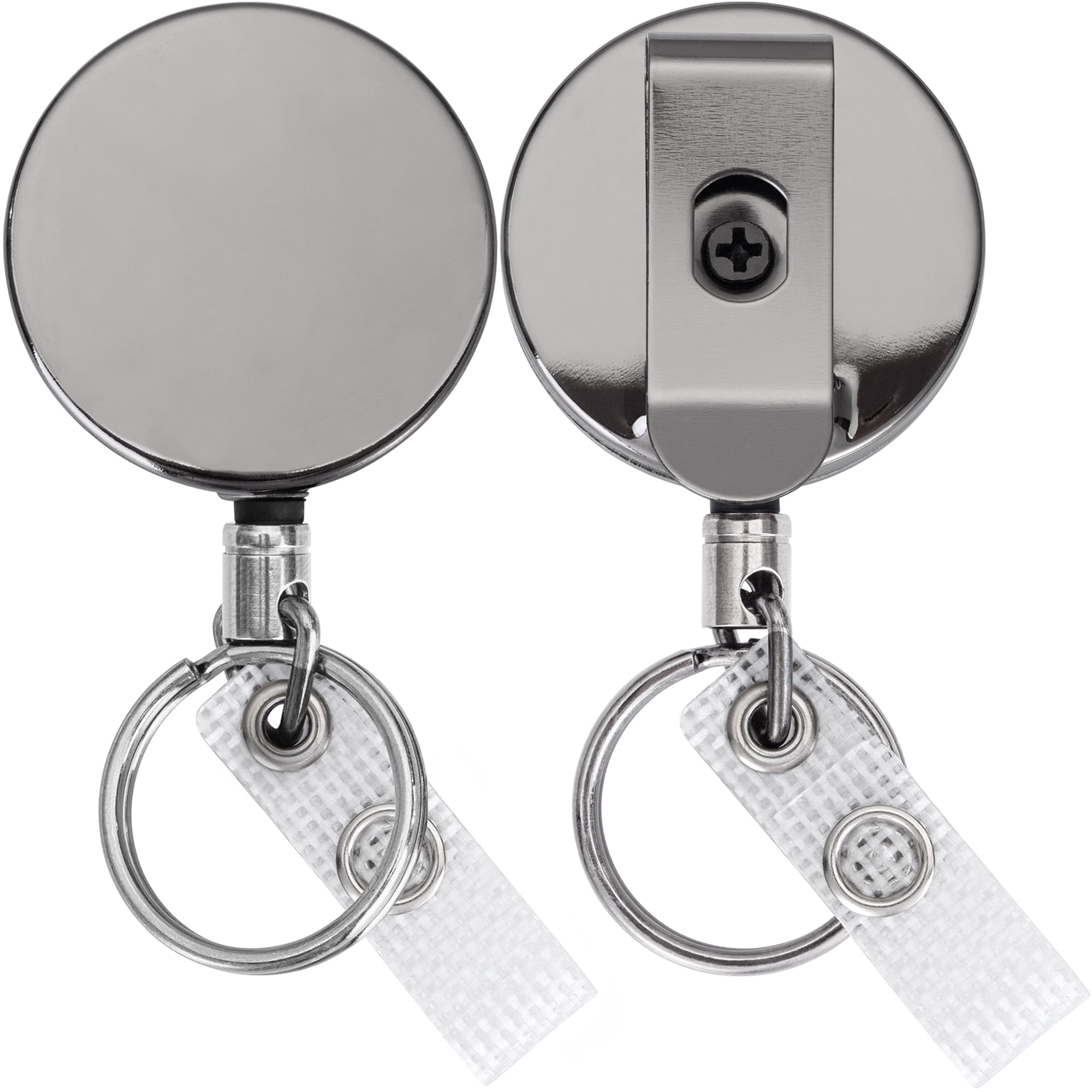 Heavy Duty Retractable ID Badge Reels, 2 PK, by Mifflin-USA