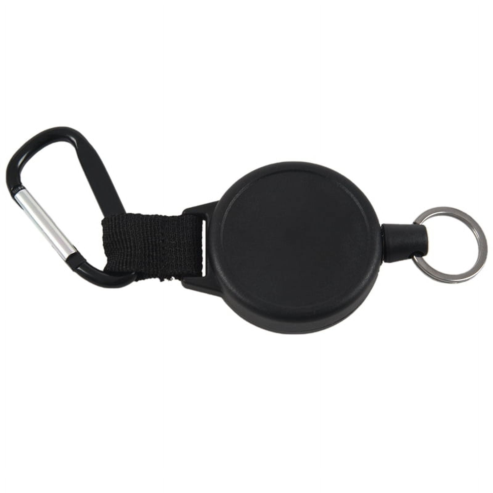 Heavy Duty Retractable Key Chain & Reel Holder Carabiner SwivelBack
