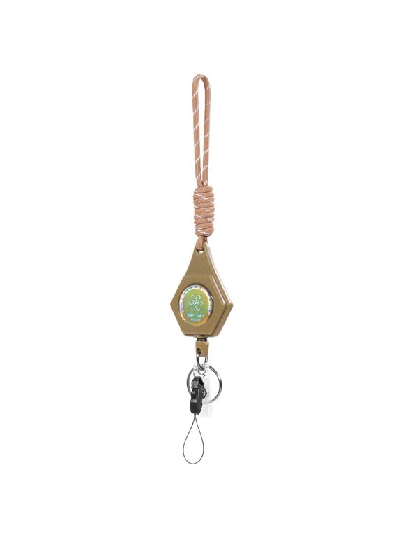 Heavy Duty Retractable Keychain Carabiner Badge Holder 70cm Steel Cord Tactical Key Reel for Hiking Backpack Belt Loop