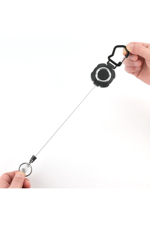 Heavy,Duty Retractable Keychain With Steel Cable, Anti,Theft Security For Badges Keys