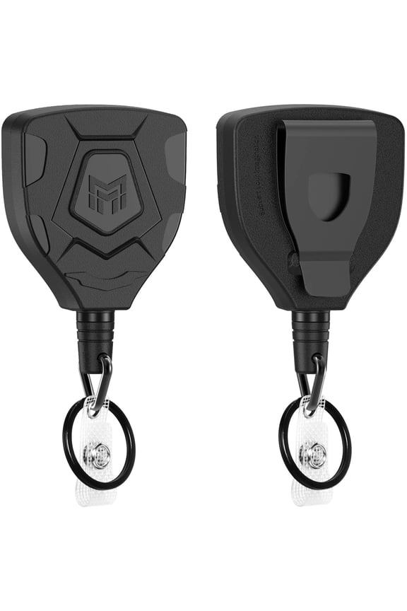 Heavy Duty Retractable Keychain with Belt Clip, Retractable ID Badge Reel, Retractable Badge Holder with 31.5 Steel Cord and Key Ring, 9.0oz, 2-Pack