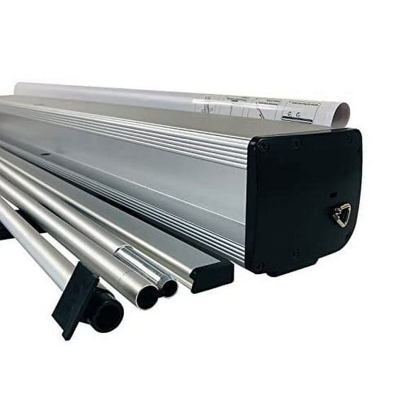 Heavy-Duty Retractable Roll Up Banner Stand 36''x80'' (Stand ONLY) with Padded Carrying Canvas Bag It is Perfect for Trade Show and Store Display