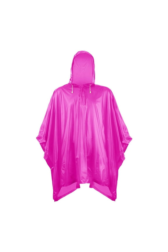 Heavy Duty Reusable Emergency Rain Poncho For Adults With Adjustable Drawstring Hood Durable