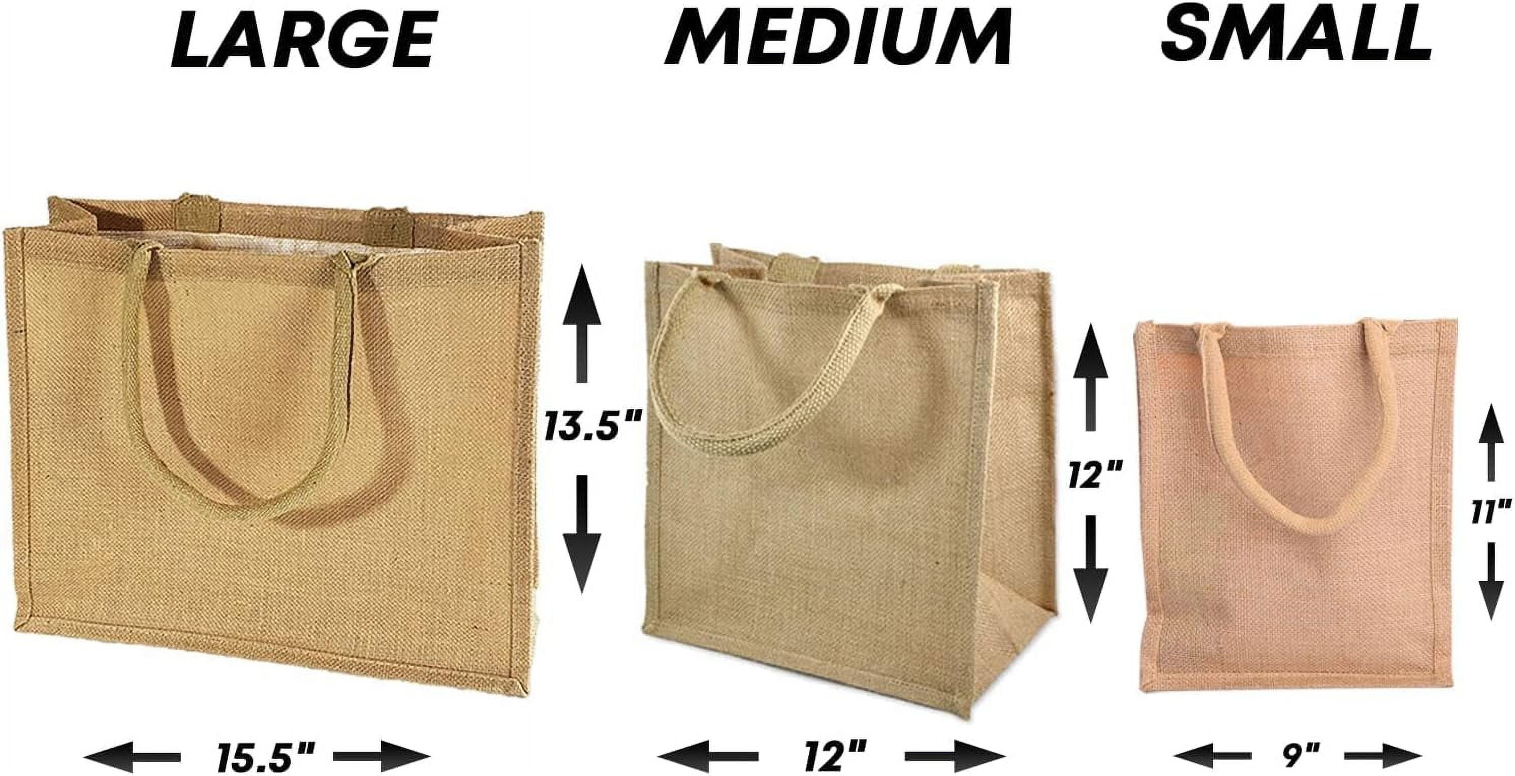 16 Jute-Tragetaschen Mit Weichen Griffen – Robuste Mehrweg-Taschen Für Einkauf & Geschenke