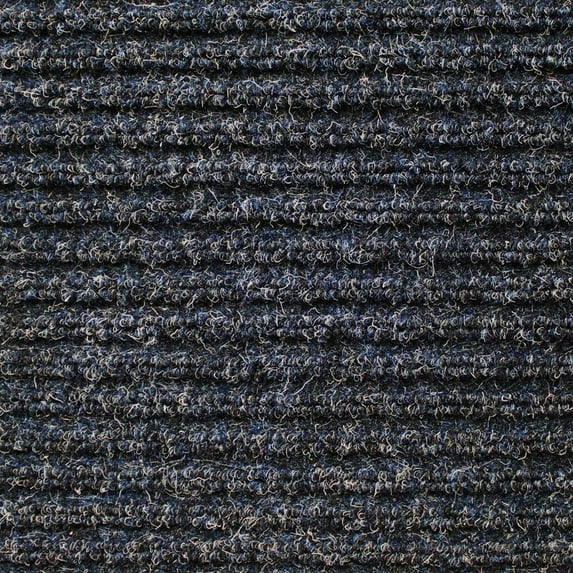 Heavy-Duty Ribbed Indoor/Outdoor Carpet with Rubber Marine Backing - Stormy Blue 6' x 15' - Several Sizes Available - Carpet Flooring for Patio, Porch, Deck, Boat, Basement or Garage
