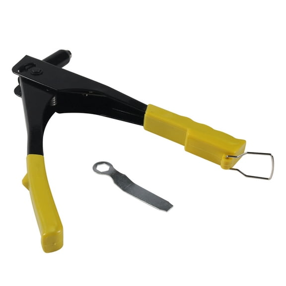 Heavy Duty Riveter Riveting Machine with 4 Rivet Machine Nozzles and 1 Wrench Hand Tools Rivet Nut Tool Yellow