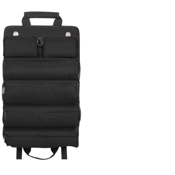 Heavy Duty Roll Up Tool Bag,Thickened Oxford Fabric, Puncture Resistant for Electricians, Carpentry, DIY, Car Repair, Multi-Color(Black)