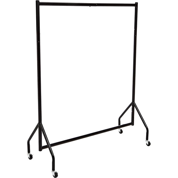 Heavy Duty Rolling Garment Rack, Hanging Clothes Organizer Rail for Display and Storage, 1.21 x 1.52 m - Black