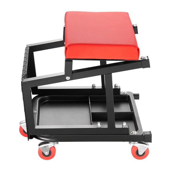 300 lbs Capacity Rolling Work Seat with Wheels: Multi-Use Mechanic Stool and Step Stool