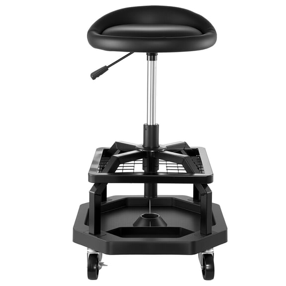 Heavy-Duty Rolling Shop Stool - Adjustable Height, 300 lb Weight Capacity, Swivel Casters