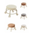thumbnail image 1 of Heavy-Duty Rolling Stool - 360° Swivel Wheels Ergonomic Cushioned Seat Mobile Work Stool Kitchen Craft Station Compact Home Stool(White), 1 of 6