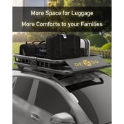 Heavy Duty Roof Rack Cargo Basket with Waterproof Bag, 200 lbs Capacity, for SUV Truck Vehicle