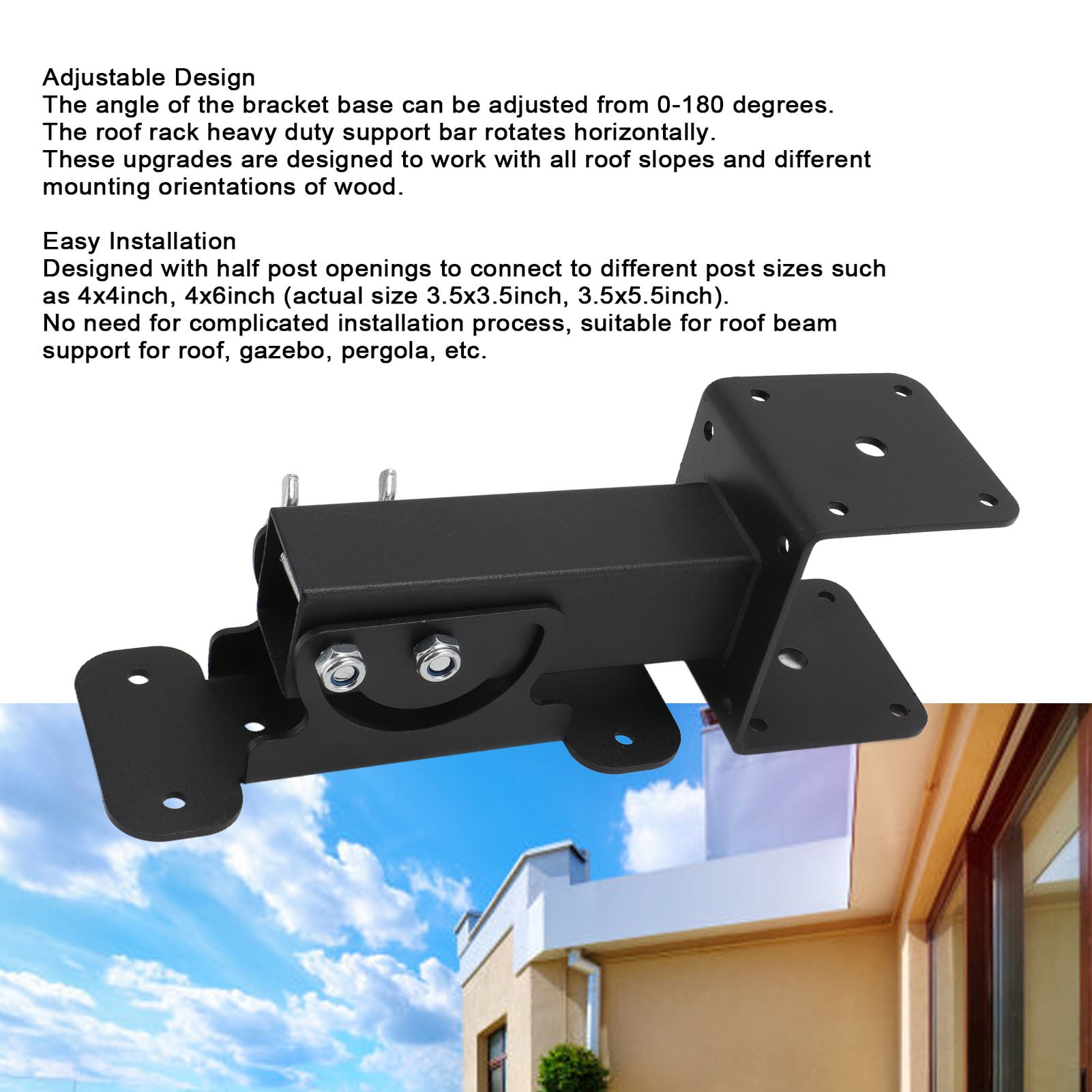 Heavy Duty Roof Riser Brackets, Adjustable Angle Carbon Steel For ...