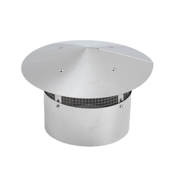 Heavy Duty Roof Vent Cap – 6-8 Inch Galvanized Steel Chimney Cover with Rain Guard Mesh Removable Rust-Resistant All-Weather Outdoor Ventilation Easy Install