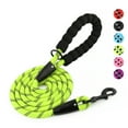 thumbnail image 1 of Heavy Duty Rope Dog Leash with Padded Handle, Reflective, 6 FT Long for Small Medium Large Dogs（1/2"×6', Green), 1 of 7