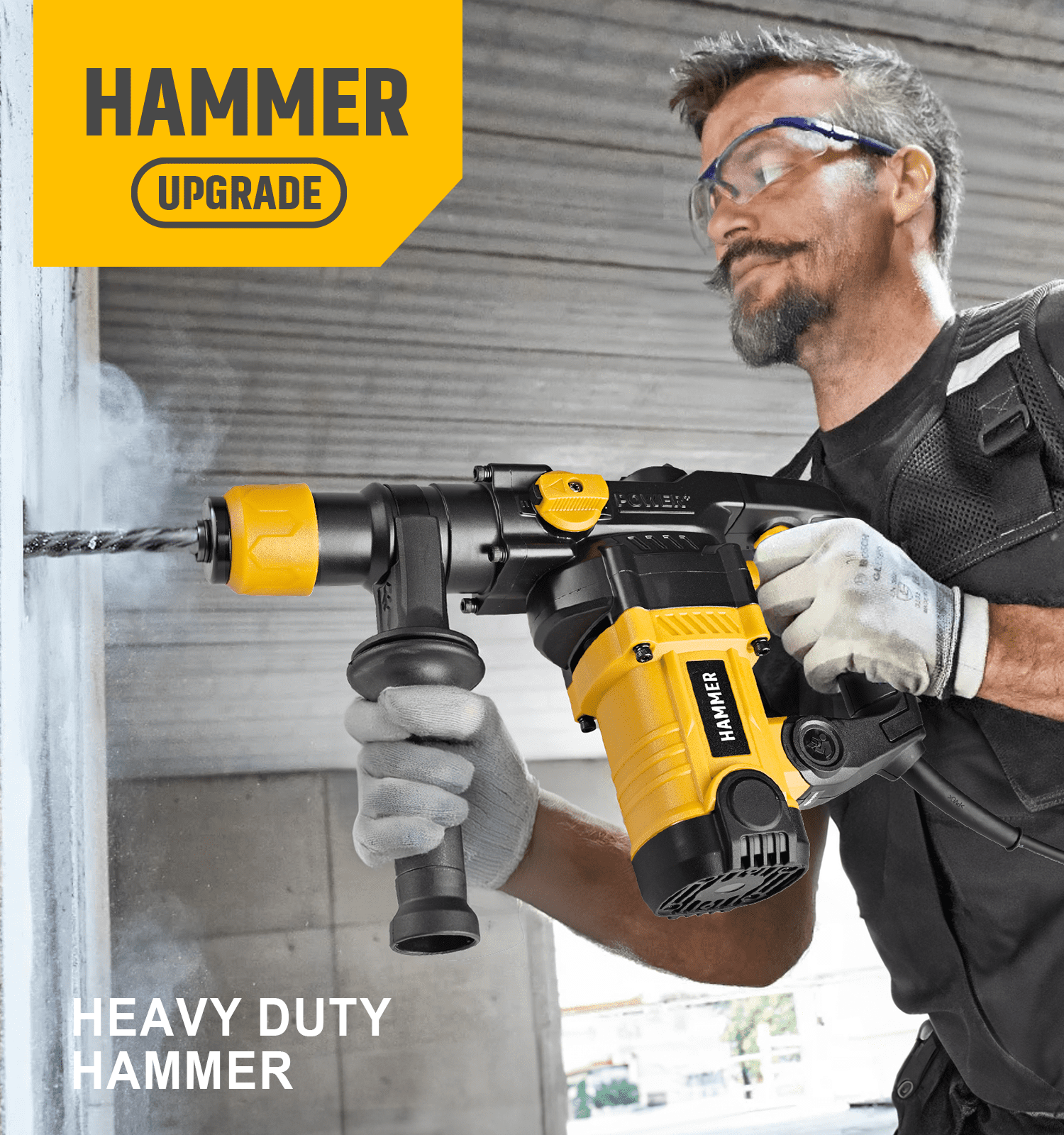 Heavy Duty Rotary Hammer Drill SDS-Plus, Suitable For Concrete And ...