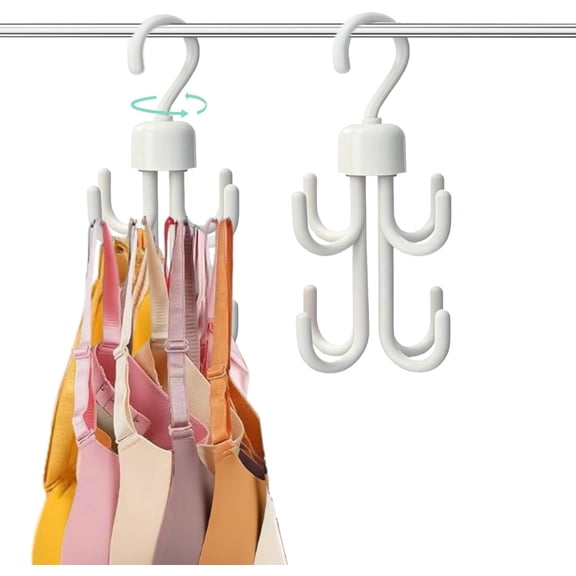 Heavy Duty Rotating Closet Hanger, 8 Hooks Multi-Use Hanging Organizer for Clothes, Accessories, Dorm & RV Storage