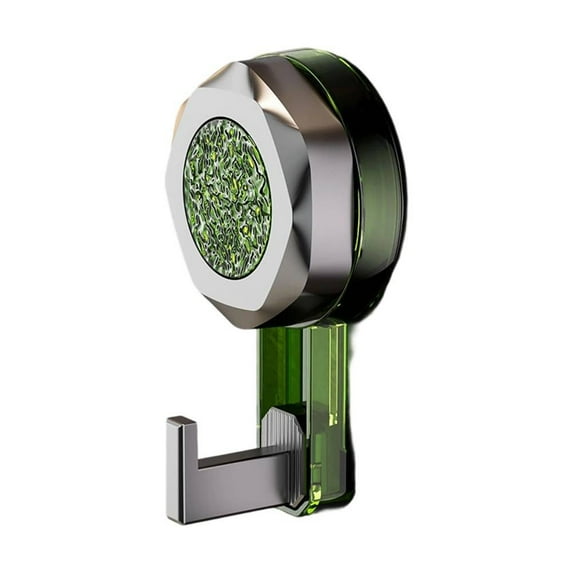 Heavy Duty Rotating Suction Hook for Clothes and Accessories Organization green