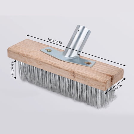 Heavy Duty Rough  Floor Brush Stainless Steel Wire Deck Scrub Cleaning Tool 20cm Heavy Duty Floor Brush Floor Scrub Brush