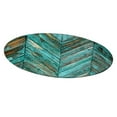 thumbnail image 1 of Heavy Duty Round Fitted Tablecloth Table Cover with Flannel Backing Elasticized Tablecloths Green Wood Grain Up to 47'' Diameter Table D, 1 of 7