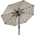 thumbnail image 1 of Heavy-Duty Round Outdoor Market Table Patio Umbrella w/Steel Pole, Push Button Tilt, Easy Crank Lift, 1 of 14