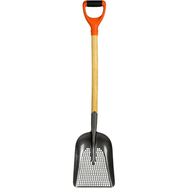 Heavy Duty Round Point Digging Shovel, Steel Shovel Sand Sifter Digger