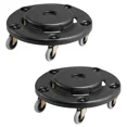 thumbnail image 1 of Heavy Duty Round Trash Can Dolly Set for 20 to 55 Gallon Containers,4 Lockable Wheels,500lbs Capacity,Multi-Functional Rolling Cart, 1 of 5