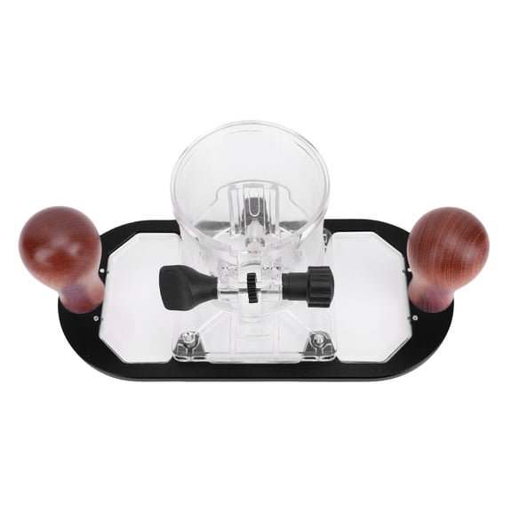 Heavy Duty Router Base for 65mm Trimming Machine Router Table Engraving Milling Woodworking Multi-Functional Slotting Tool Accessories with Transparent Cover, 10 x 4.7 in / 25 x 12 cm