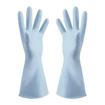 Heavy Duty Rubber Cleaning Gloves - 11.5" Extra Long Dishwashing Gloves for Kitchen/Bathroom/Car Wash with Non-Slip Grip (1 Pair, Food Grade Safe)