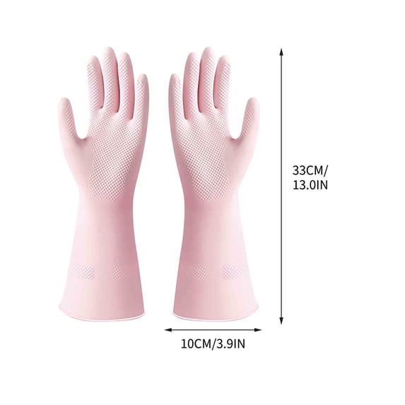 Heavy Duty Rubber Cleaning Gloves - Thick Dishwashing Gloves for Household Kitchen, Housework, and Cleaning - Durable, Oil-Proof, Ergonomic Design
