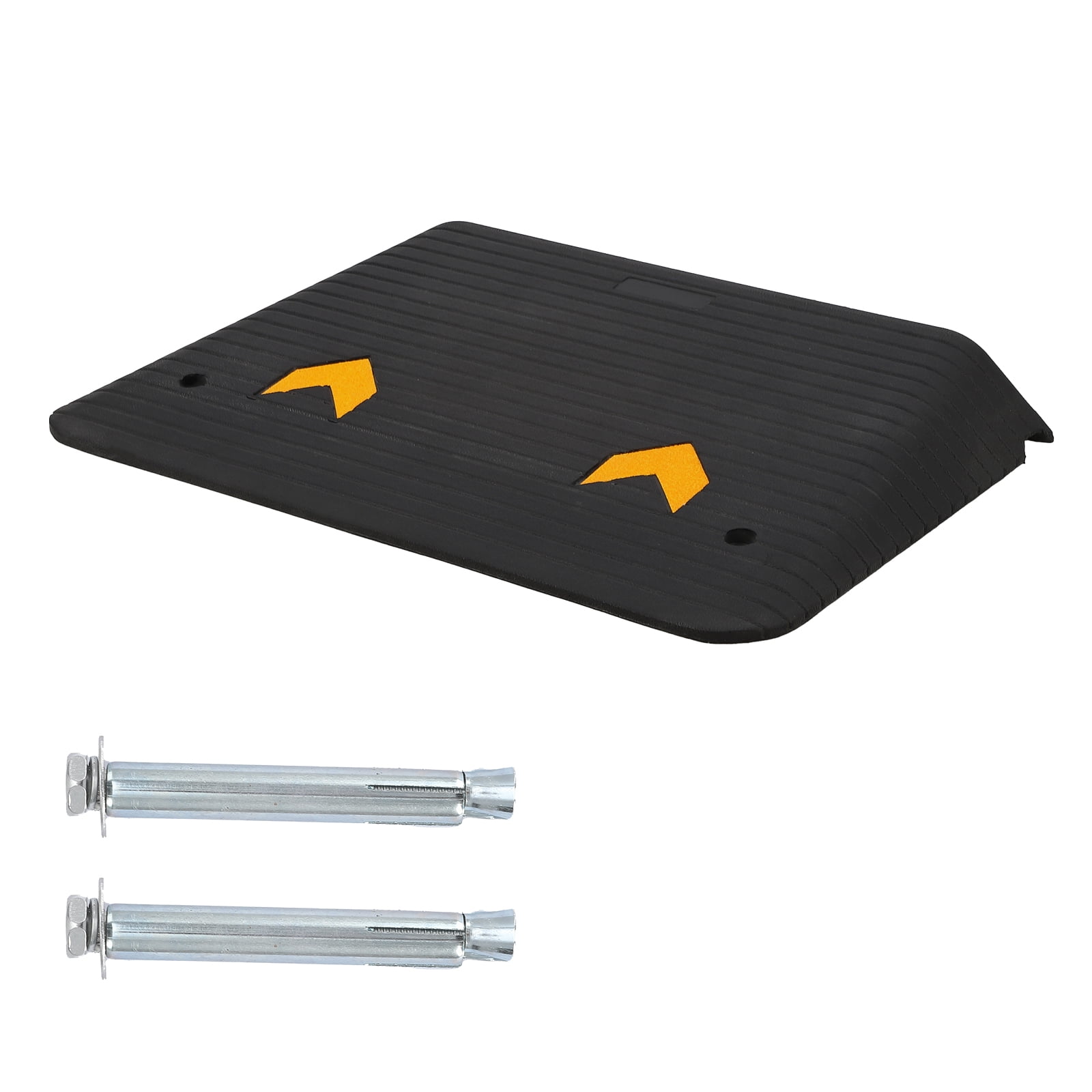 Heavy-Duty Rubber Driveway Curb Ramp 4.1-Inch Rise Threshold Ramp with ...