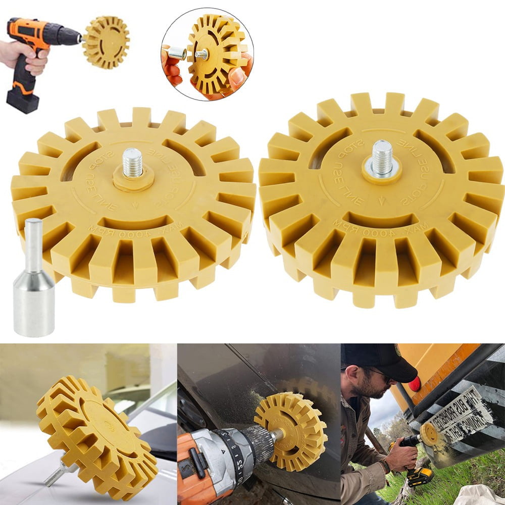 Heavy Duty Rubber Eraser Wheel 4” Inch Pad , Adhesive Remover, Vinyl