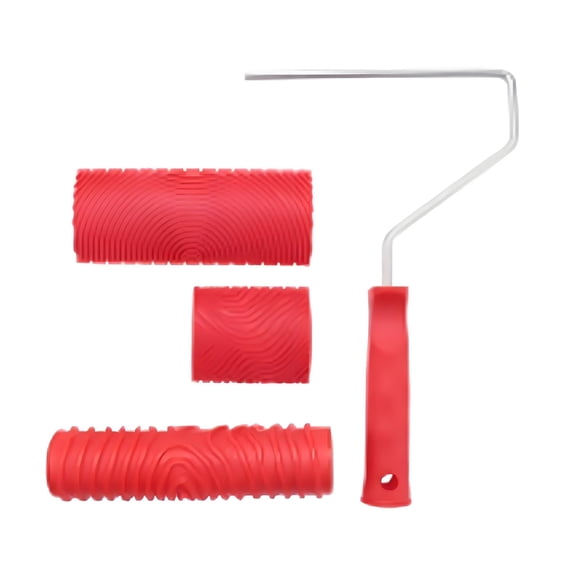 Heavy Duty Rubber Paint Roller For Unseamed Wood Texture Application On Interior Surfaces And Crafts Paint Roller