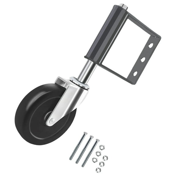 Heavy Duty Rubber Spring Loaded Gate Door Wheel Caster Garden Gate Wheel with 360 Swivels Gate Helper Enduring