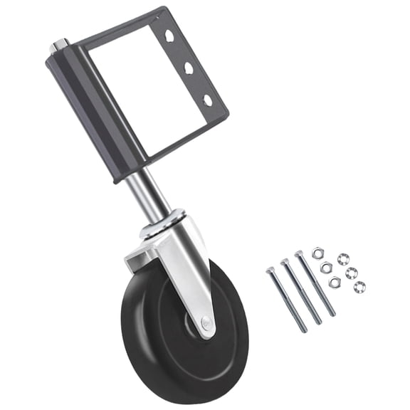 Heavy Duty Rubber Spring Loaded Gate Door Wheel Caster Garden Gate Wheel with 360 Swivels Gate Helper Enduring