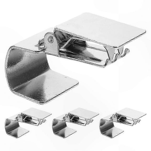 Heavy Duty Rug Clips for Carpet, 4 Pack Silver Hanging Clips, 7.50x4.80x3.80cm, Secure Area Rugs in Place