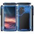 thumbnail image 1 of Heavy Duty Rugged Built in Screen Protector Kickstand Military-Grade Protection For S23 Ultra Metal Phone Case Aluminium (Blue), 1 of 7
