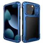 Heavy Duty Rugged Built in Screen Protector Kickstand Military-Grade Protection For iPhone 15 Plus Case Cover Aluminium,Blue