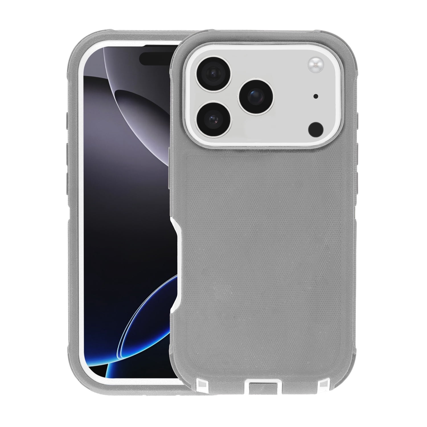 Heavy Duty Rugged Case with Shockproof Protection for iPhone 17 Pro Max - Grey