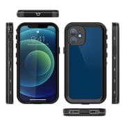 Heavy Duty Rugged Protective Case for iPhone 12 Mini, Shock Absorption Dustproof Durable Phone Cover, Black