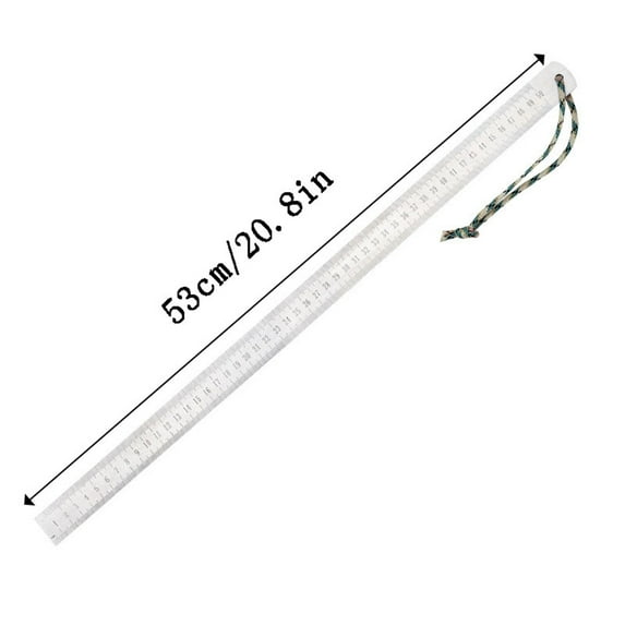 Heavy Duty Ruler 53cm Stainless Steel Meter Stick Self Ruler Hand Centimeter Inch Scale Measuring Tool