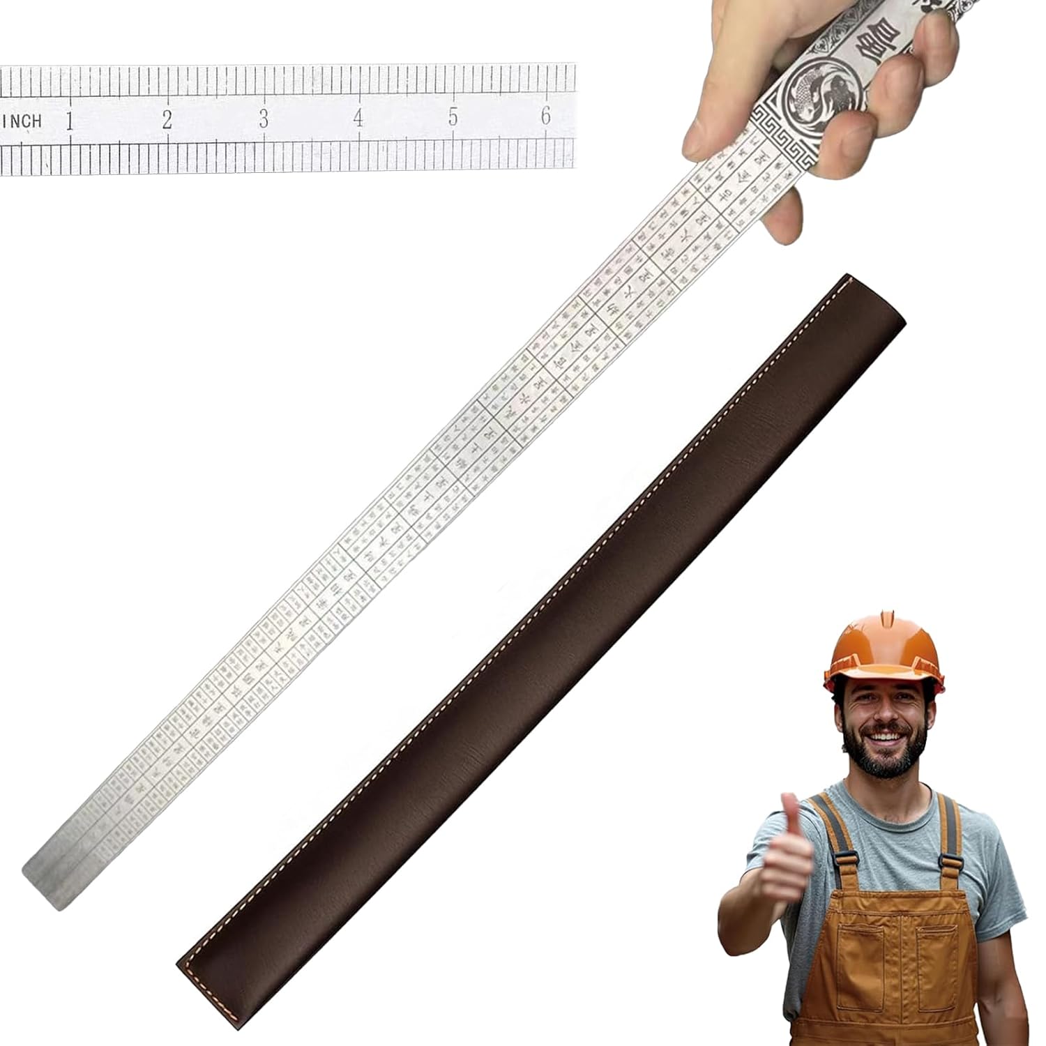 Woodworking Metal Ruler Heavy Duty Stainless Steel Ruler - 20 Inch ...