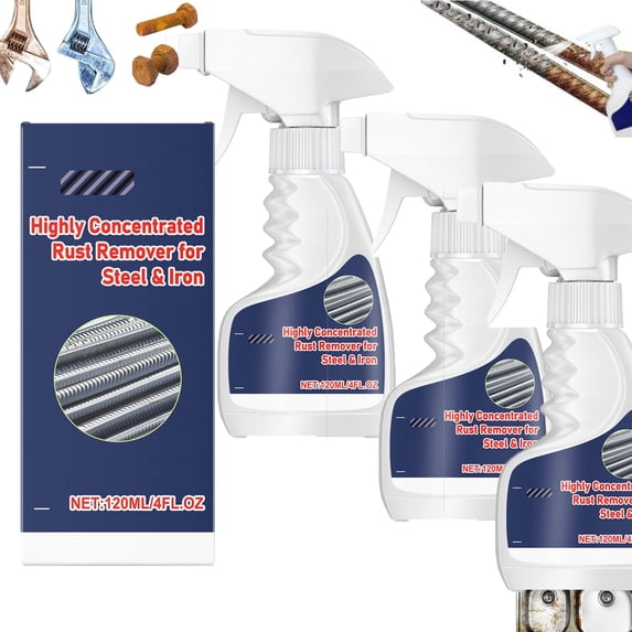 Heavy Duty Rust Removal for Metal, Multipurpose Rust Remover Spray, Stainless Steel Rust Remover Cleaner,Powerful Steel Rust Removal,Rust Converter for Various Metals Furnitur Fast Acting Rust