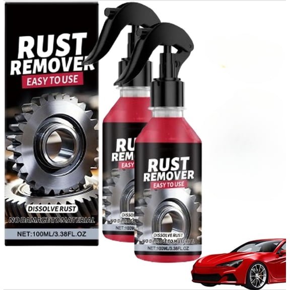 Heavy Duty Rust Remover Spray for Metal and Iron Tools, Fast Acting Auto Stain Cleaner