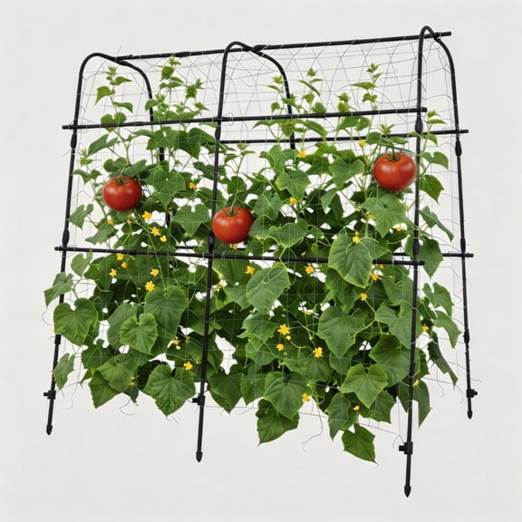 Heavy-Duty Rust-Resistant Metal Garden Arch Trellis for Raised Beds – Vertical Climbing Frame – Supports Cucumbers, Melons, Grapes, Roses & Vining Vegetables – Small Flower Pot Support 160*160
