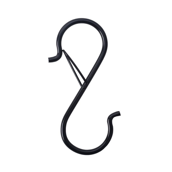 Heavy Duty S Hooks for Hanging Kitchen Utensils Pots and Pans, Versatile Stainless Steel Hangers for Plants Clothes Mugs and Bags, Home Organization Hooks Rack #847 Black