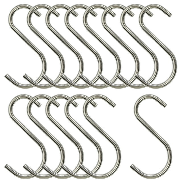 Heavy Duty S Hooks Metal S Shaped Hooks Silver Hanging Hooks 2.75